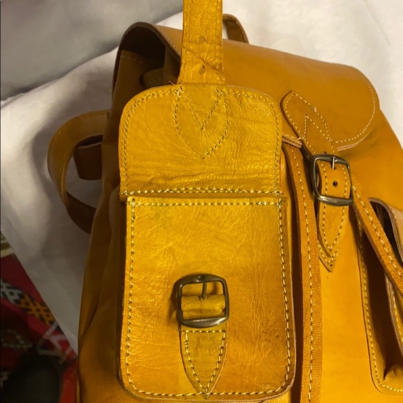 Moroccan Leather Backpack - Picture 4 of 15